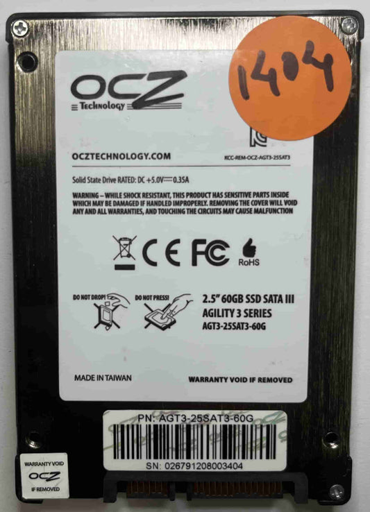 OCZ AGILITY3 60.0 GB AGT3-25SAT3-60G (1404) SSD for Sale