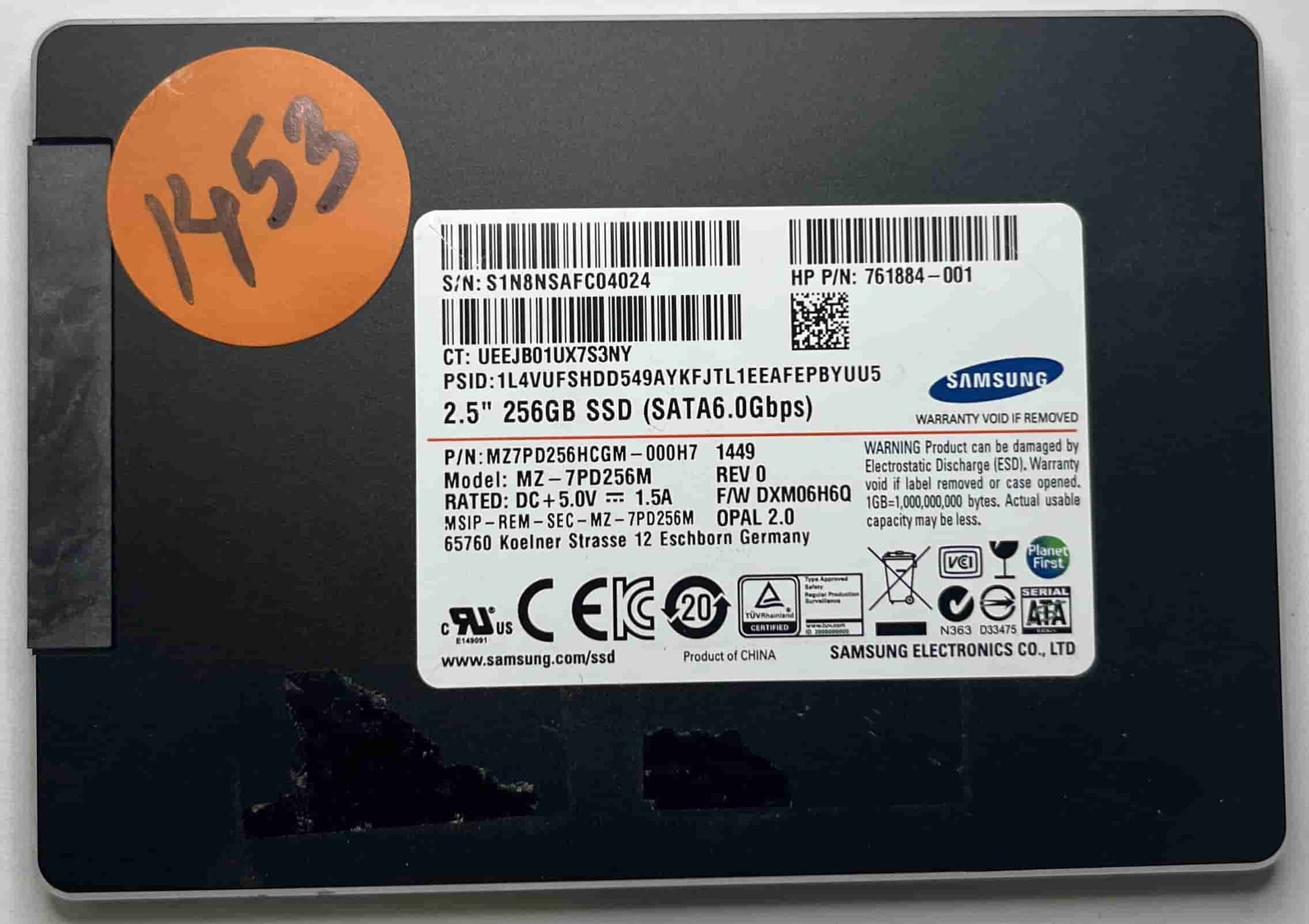 SAMSUNG MZ-7PD256M MZ7PD256HCGM-000H7 (1453) SSD for Sale