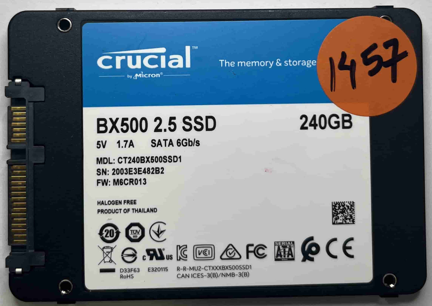 CRUCIAL CT240BX500SSD1 (1457) SSD for Sale