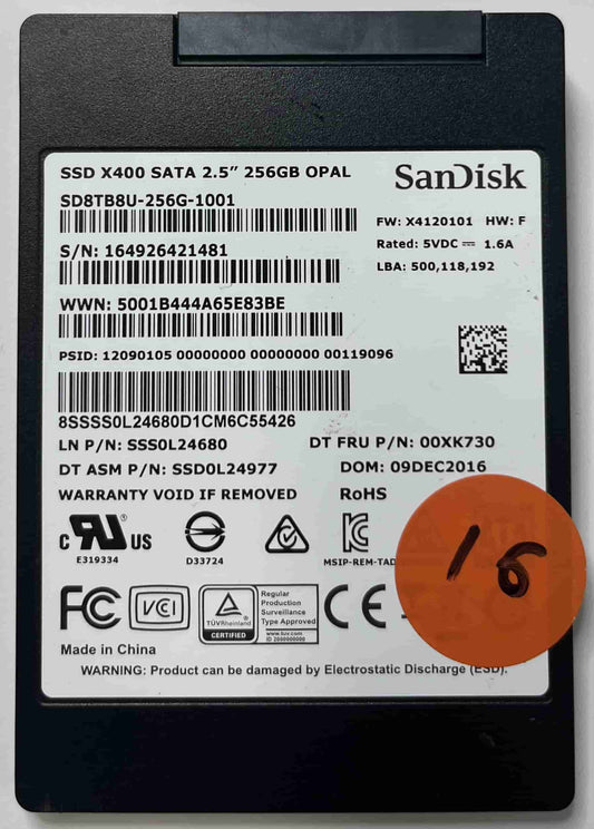 SANDISK SD8TB8U256G1001 SSS0L24680 (16) SSD for Sale