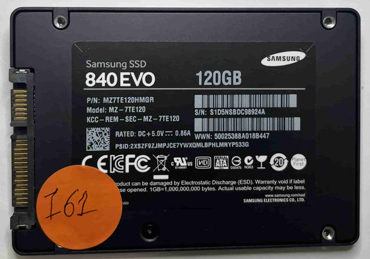 SAMSUNG MZ-7TE120 MZ7TE120HMGR (161) SSD for Sale