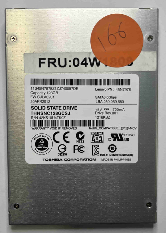 TOSHIBA THNSNC128GCSJ (166) SSD for Sale