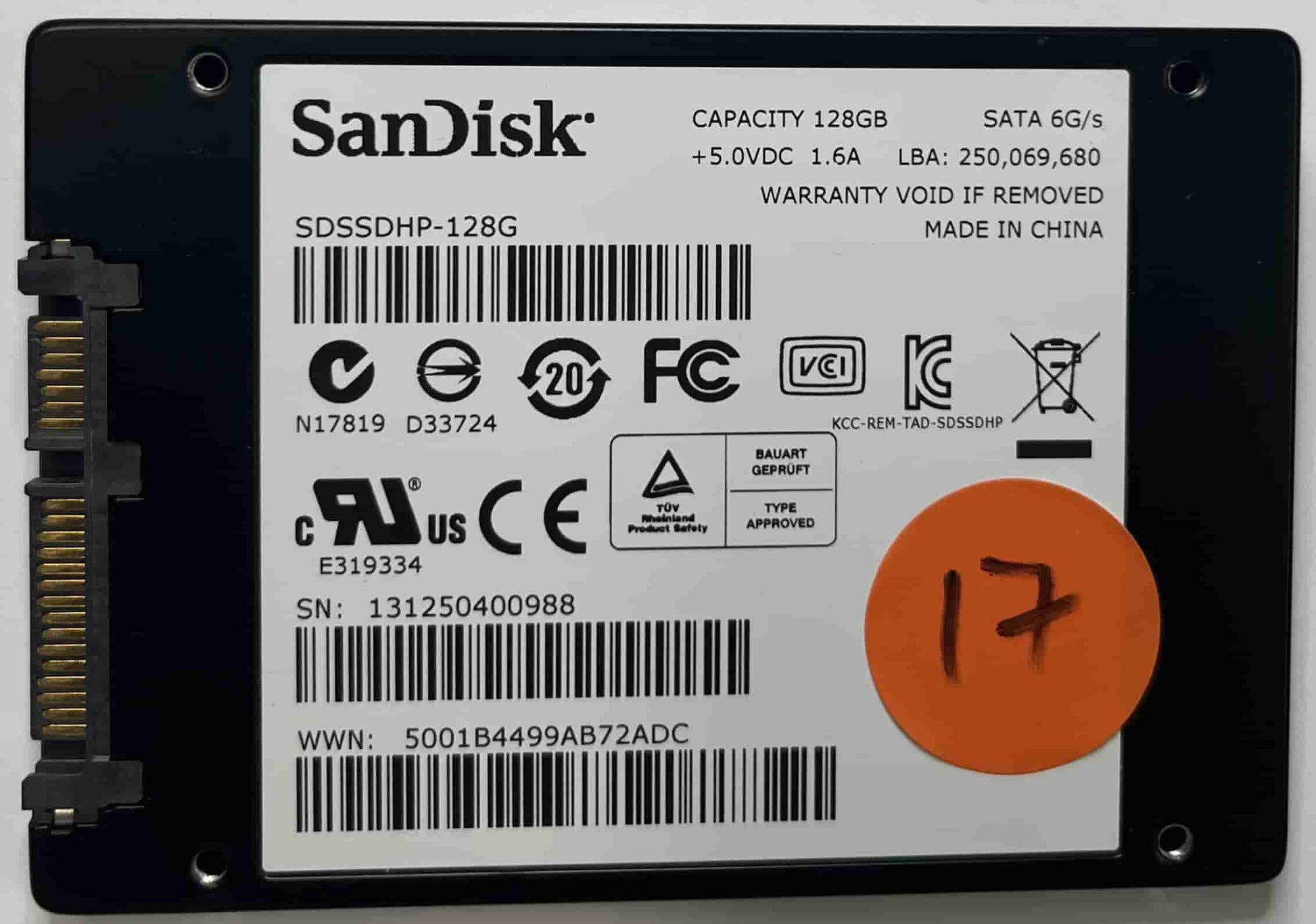 SANDISK SDSSDHP128G (17) SSD for Sale