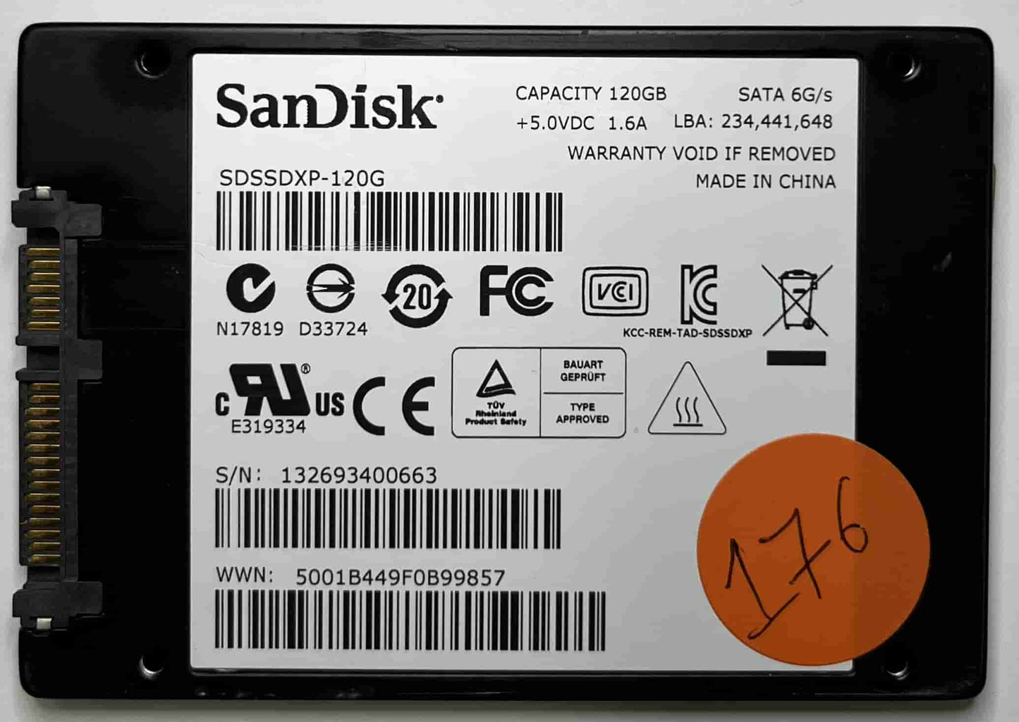 SANDISK SDSSDXP120G (176) SSD for Sale