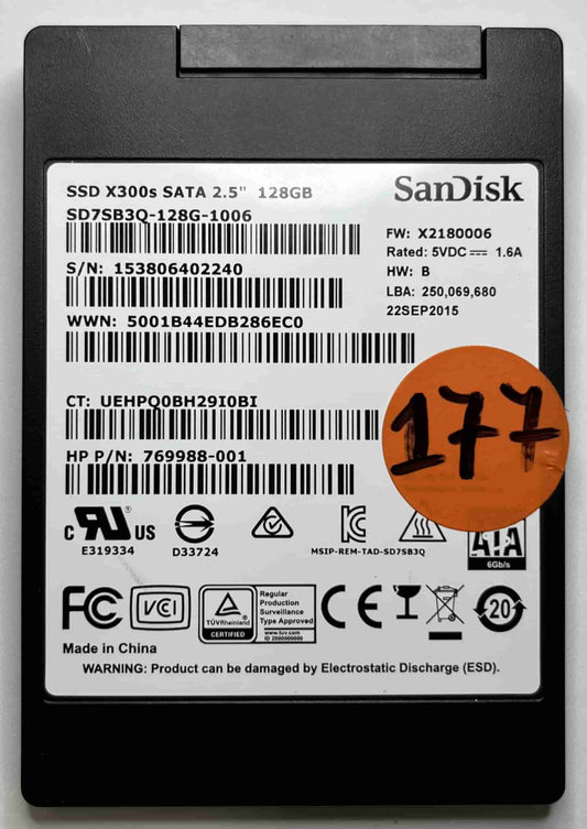 SANDISK SD7SB3Q-128G-1006 769988-001 (177) SSD for Sale