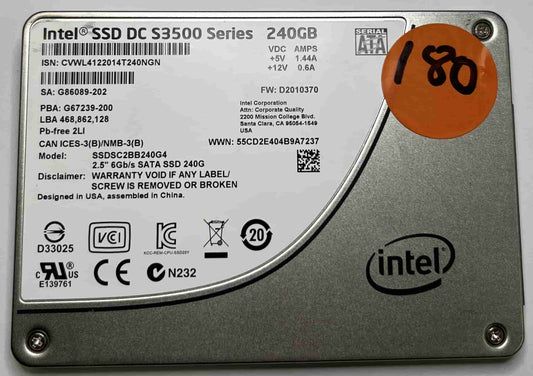 INTEL SSDSC2BB240G4 (180) SSD for Sale