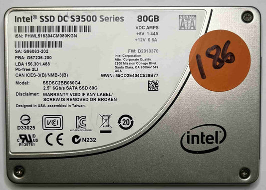 INTEL SSDSC2BB080G4 (186) SSD for Sale