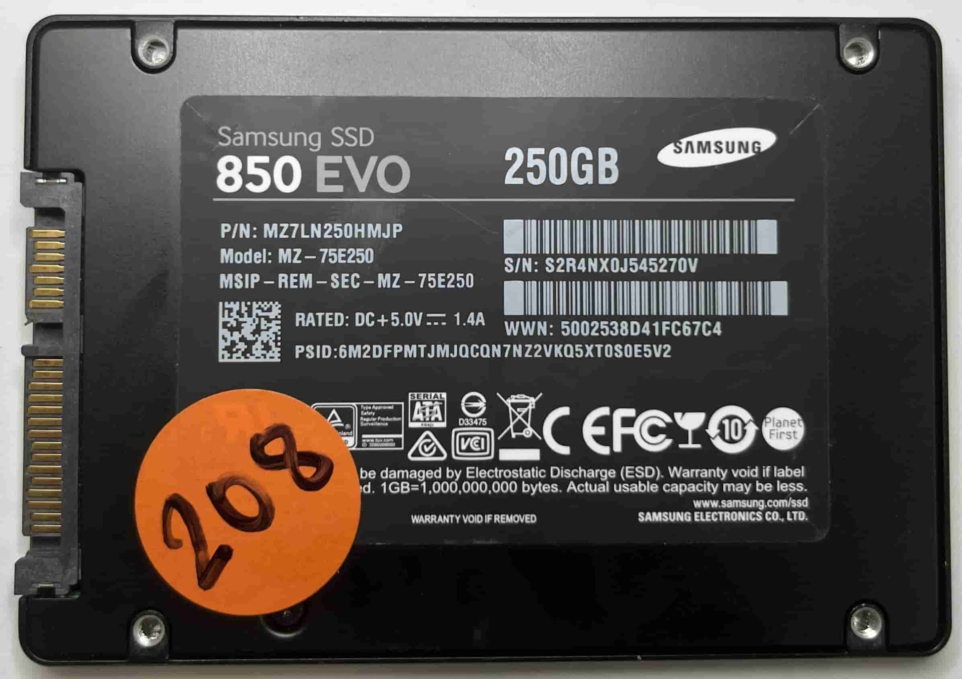 SAMSUNG MZ75E250 MZ7LN250HMJP (208) SSD for Sale