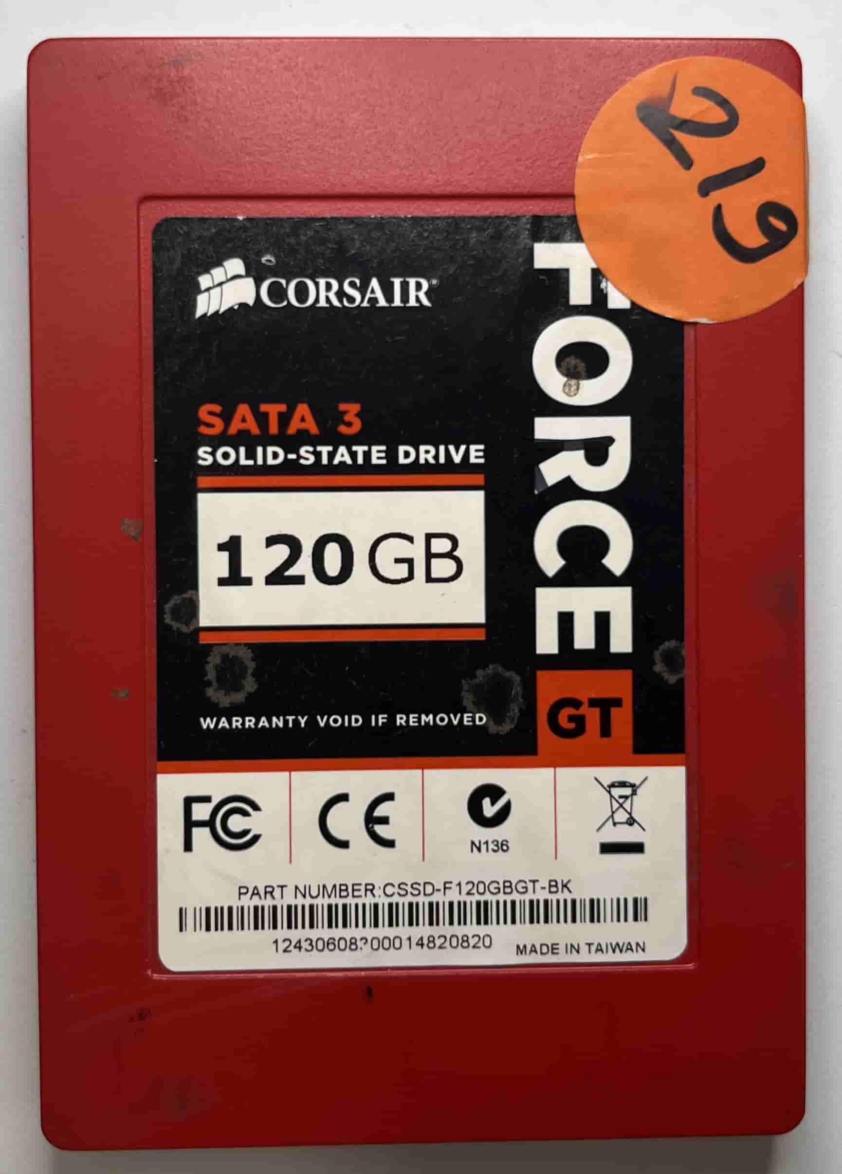 CORSAIR Force GT 120GB CSSD-F120GBGT-BK (219) SSD for Sale