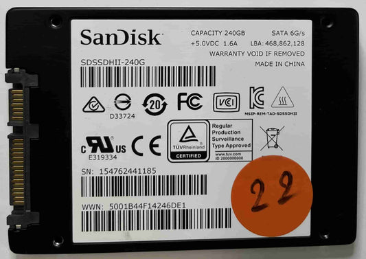 SANDISK SDSSDHII 240G (22) SSD for Sale