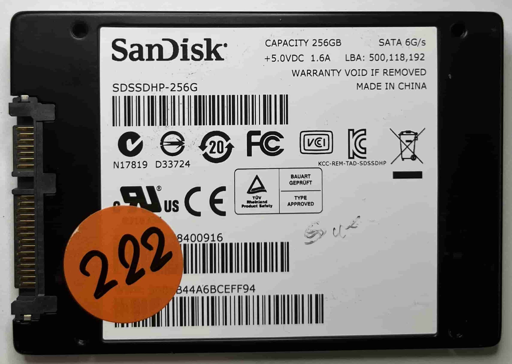 SANDISK SDSSDHP256G (222) SSD for Sale