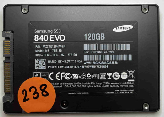 SAMSUNG MZ-7TE120 MZ7TE120HMGR (238) SSD for Sale
