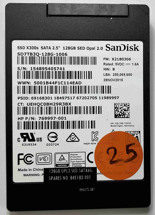 SANDISK SD7TB3Q-128G-1006 769997-001 (25) SSD for Sale