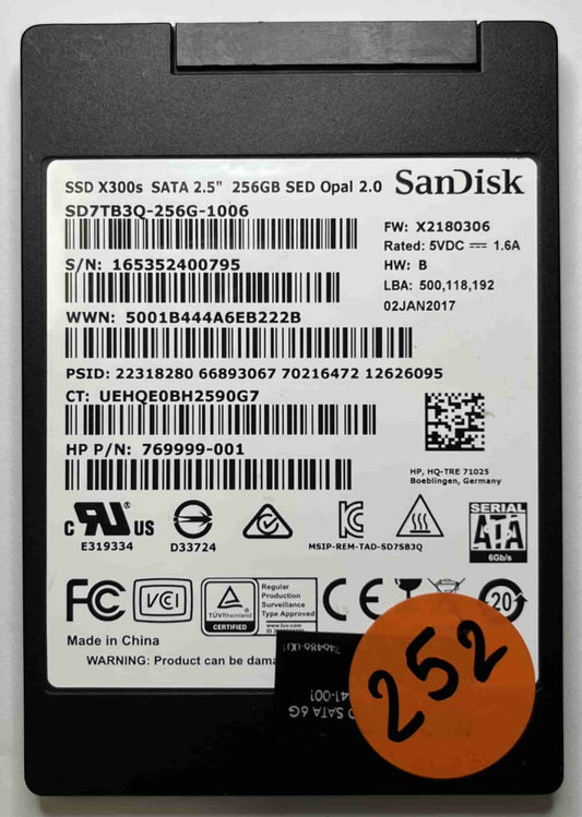 SANDISK SD7TB3Q-256G-1006 769999-001 (252) SSD for Sale