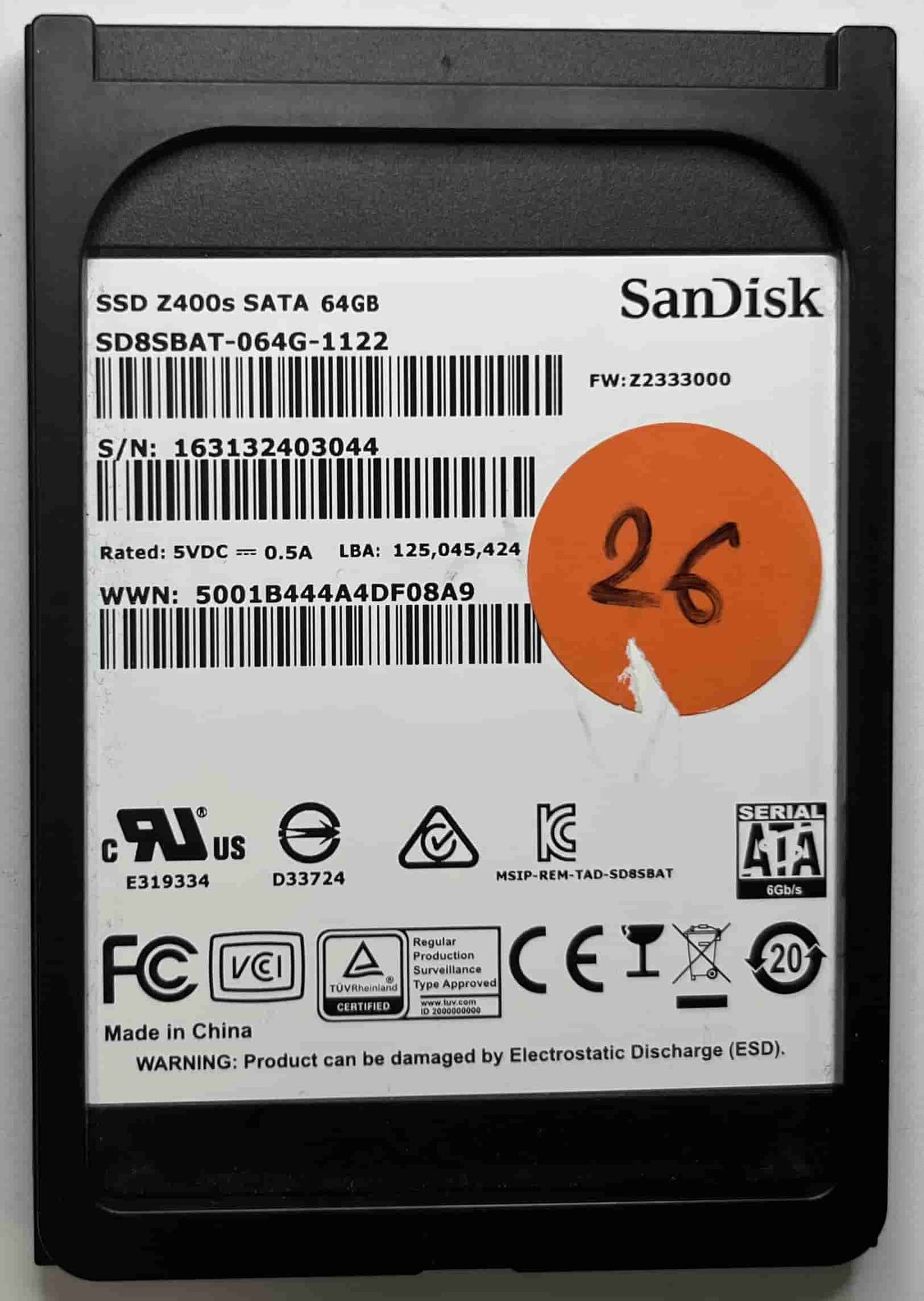 SANDISK SD8SBAT064G1122 (26) SSD for Sale