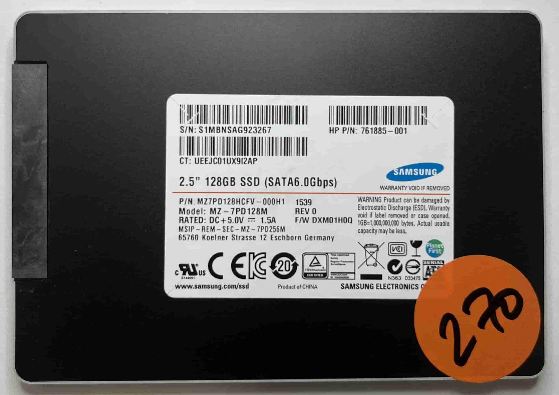 SAMSUNG MZ7PD128M MZ7PD128HCFV (270) SSD for Sale