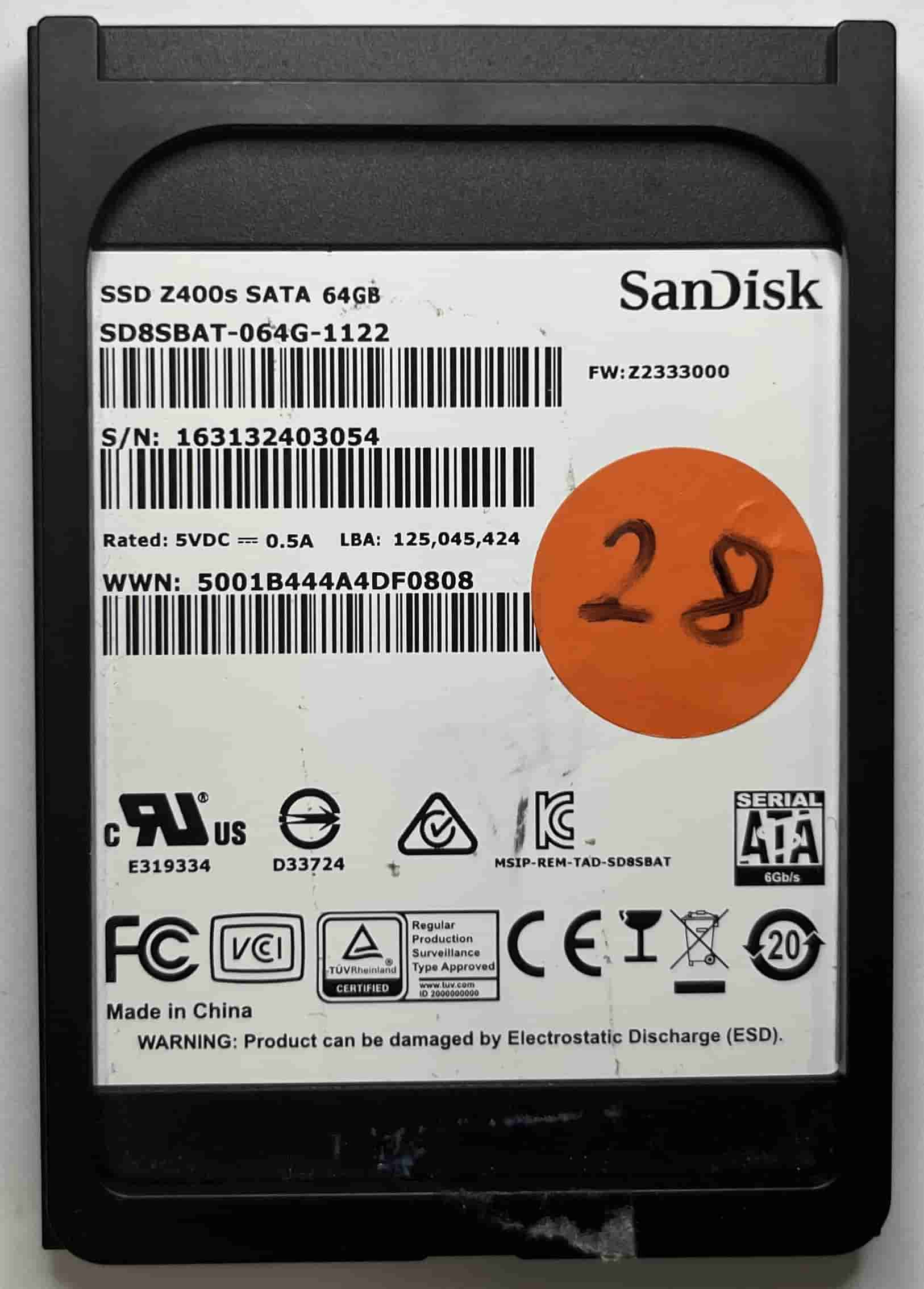 SANDISK SD8SBAT064G1122 (28) SSD for Sale