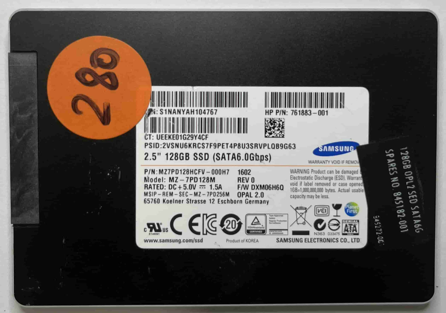 SAMSUNG MZ7PD128M MZ7PD128HCFV (280) SSD for Sale