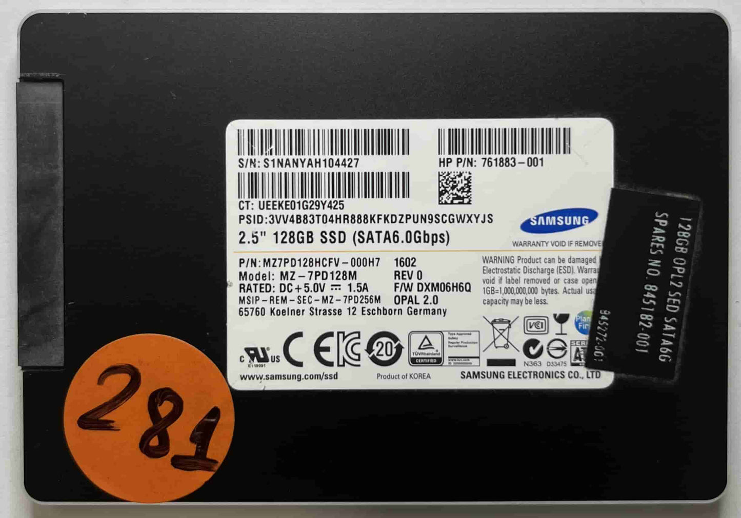 SAMSUNG MZ7PD128M MZ7PD128HCFV (281) SSD for Sale