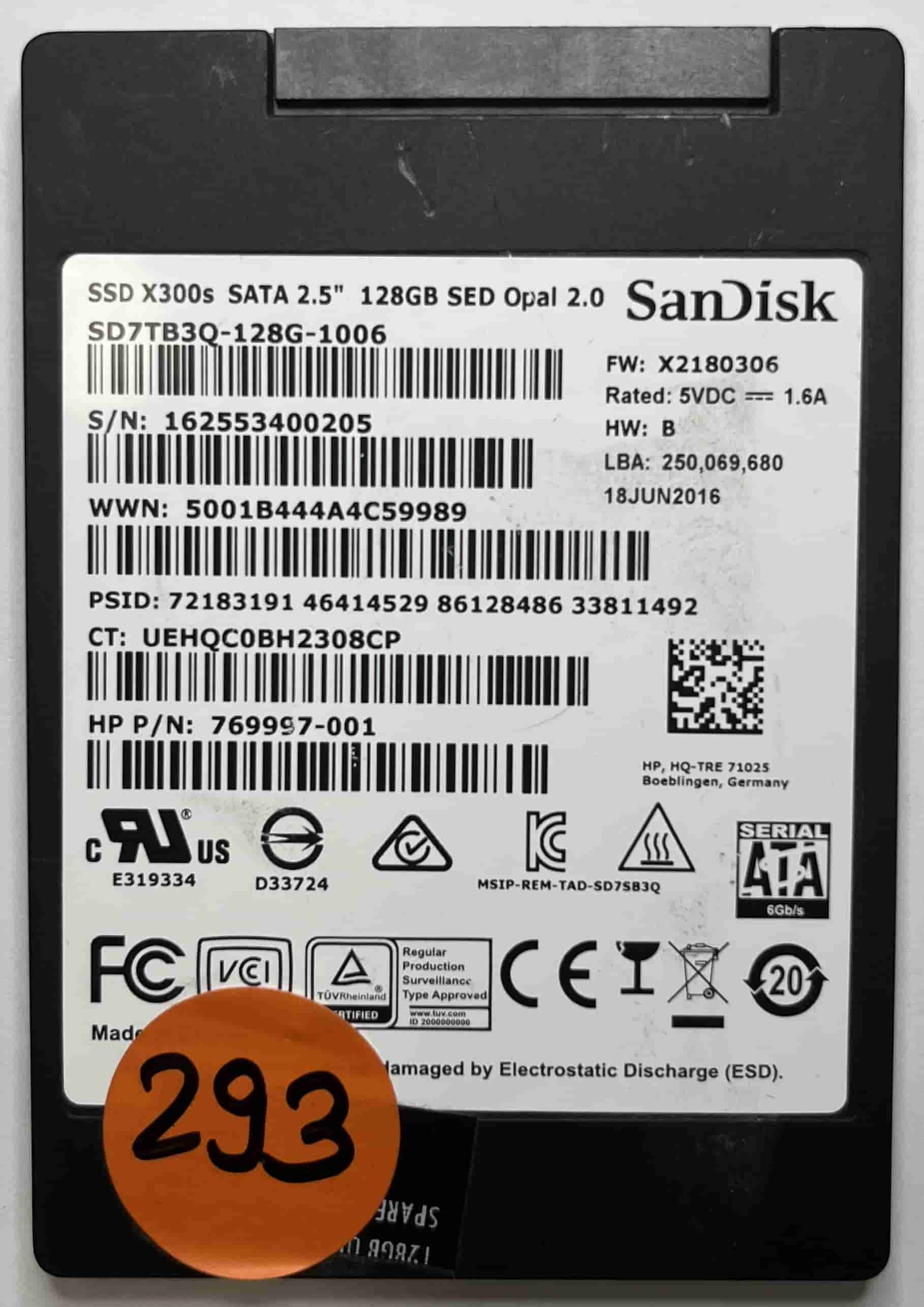 SANDISK SD7TB3Q-128G-1006 769997-001 (293) SSD for Sale