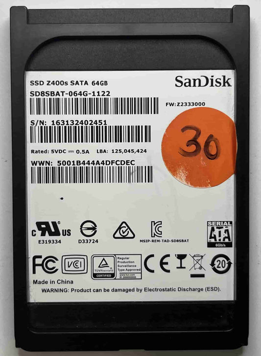 SANDISK SD8SBAT064G1122 (30) SSD for Sale