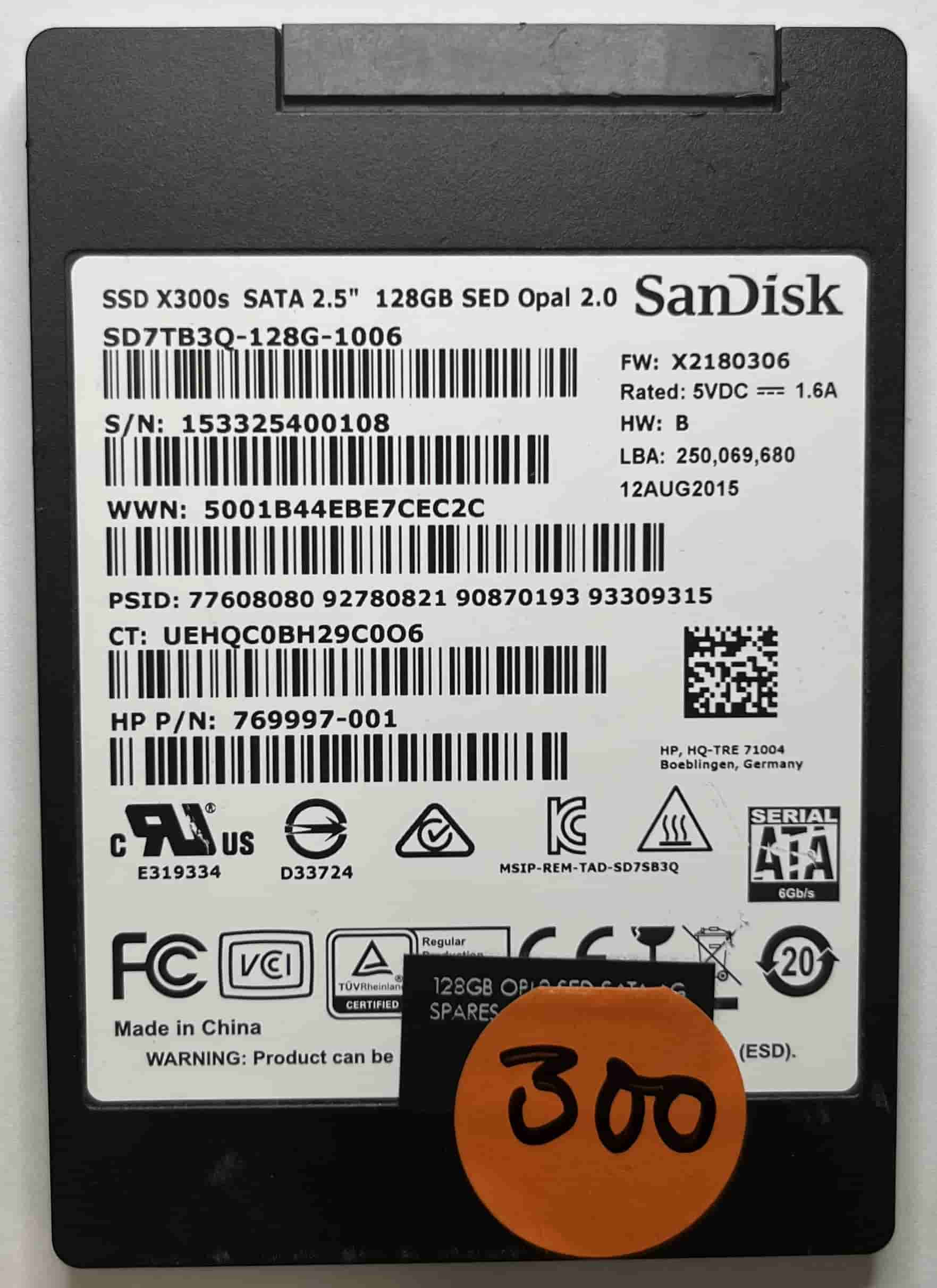 SANDISK SD7TB3Q-128G-1006 769997-001 (300) SSD for Sale