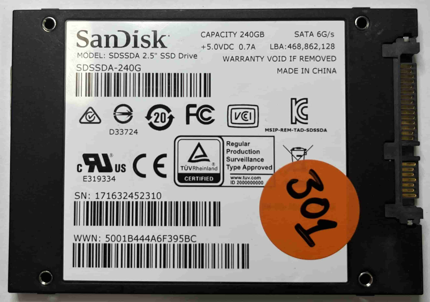 SANDISK SDSSDA240G (301) SSD for Sale