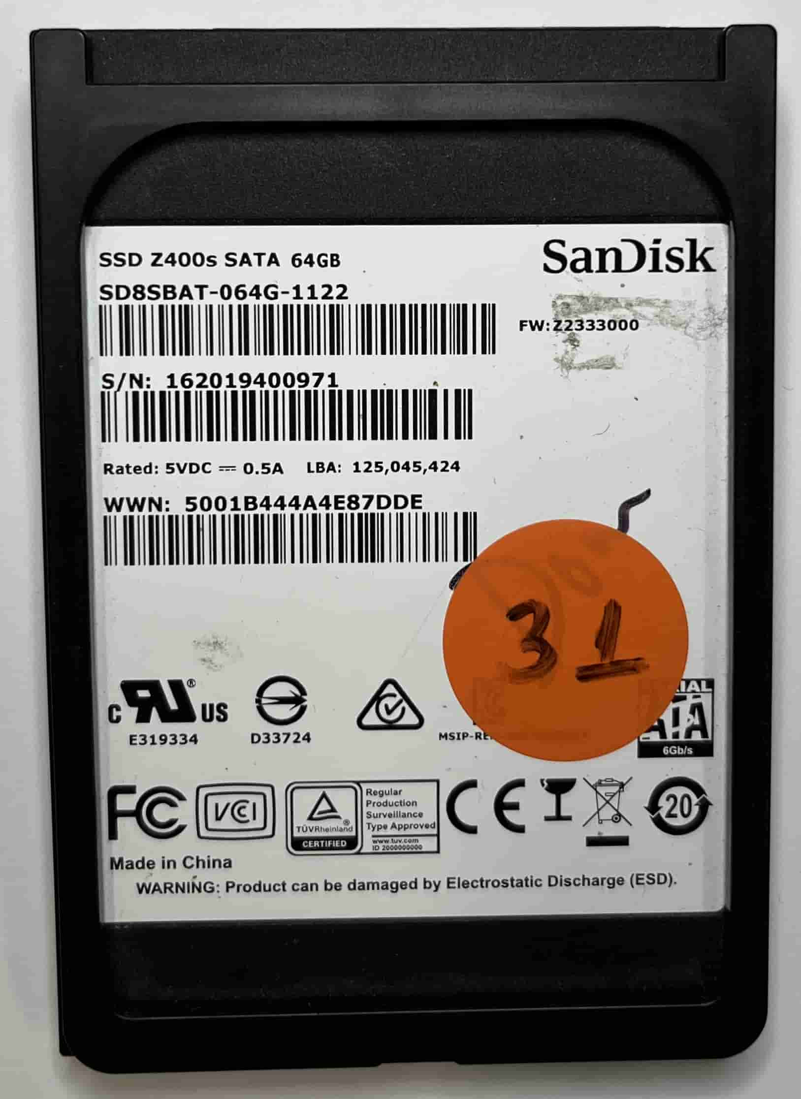 SANDISK SD8SBAT064G1122 (31) SSD for Sale