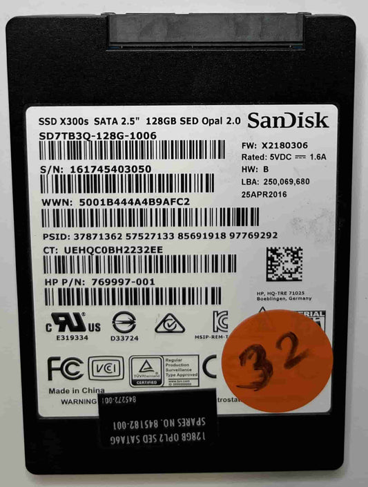 SANDISK SD7TB3Q-128G-1006 769997-001 (32) SSD for Sale