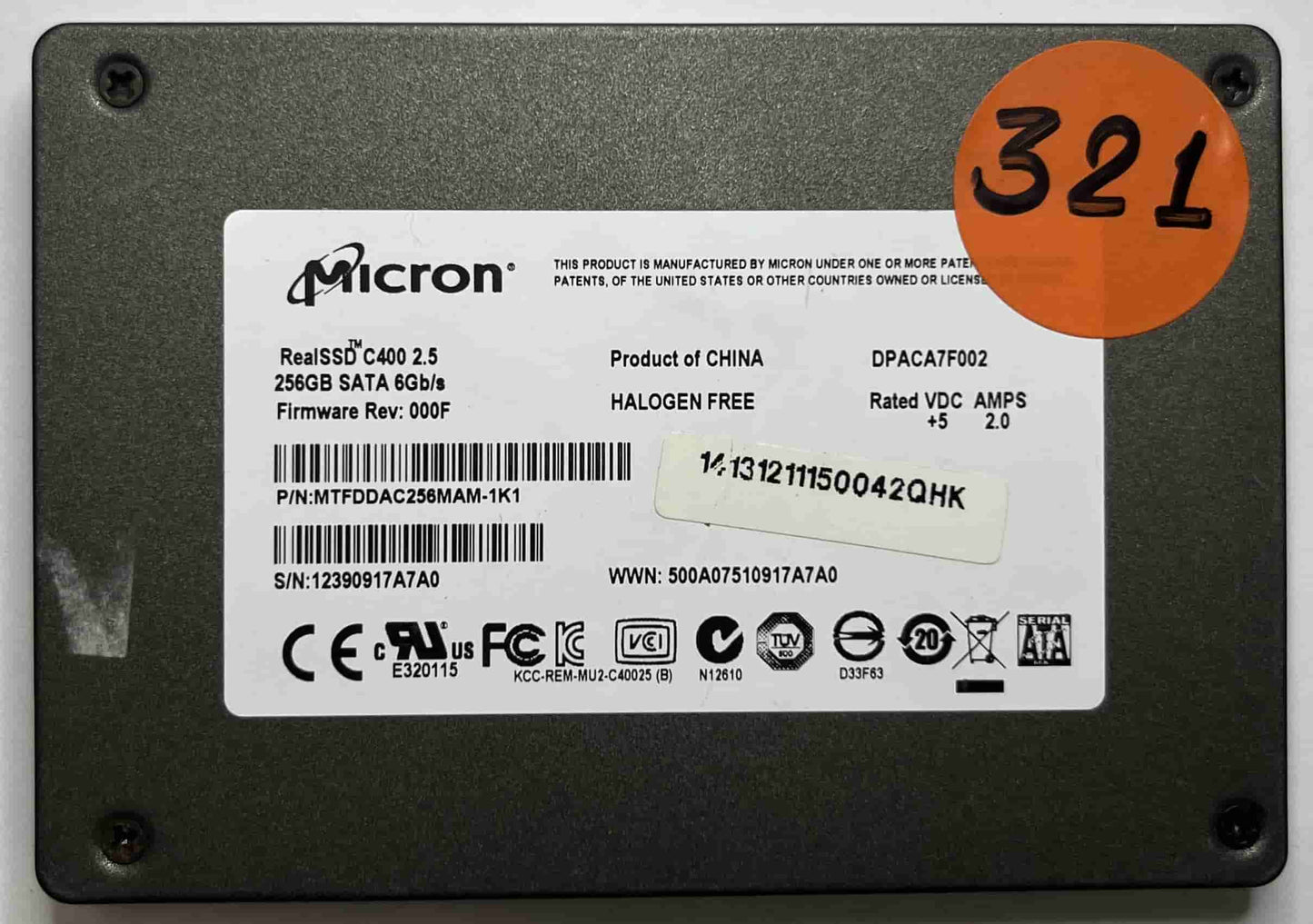 MICRON MTFDDAC256MAM MTFDDAC256MAM (321) SSD for Sale