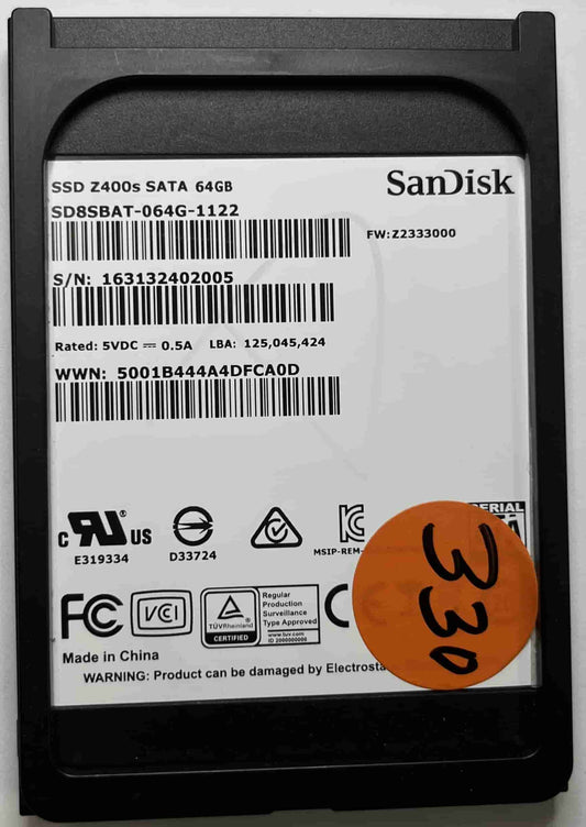 SANDISK SD8SBAT064G1122 (330) SSD for Sale