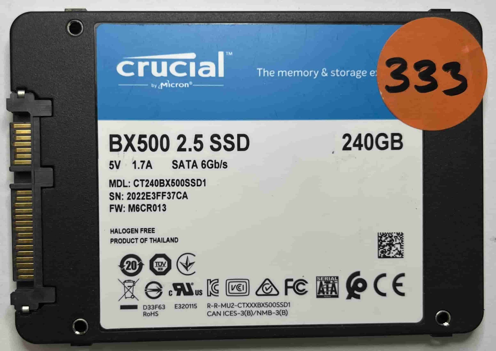 CRUCIAL CT240BX500SSD1 (333) SSD for Sale