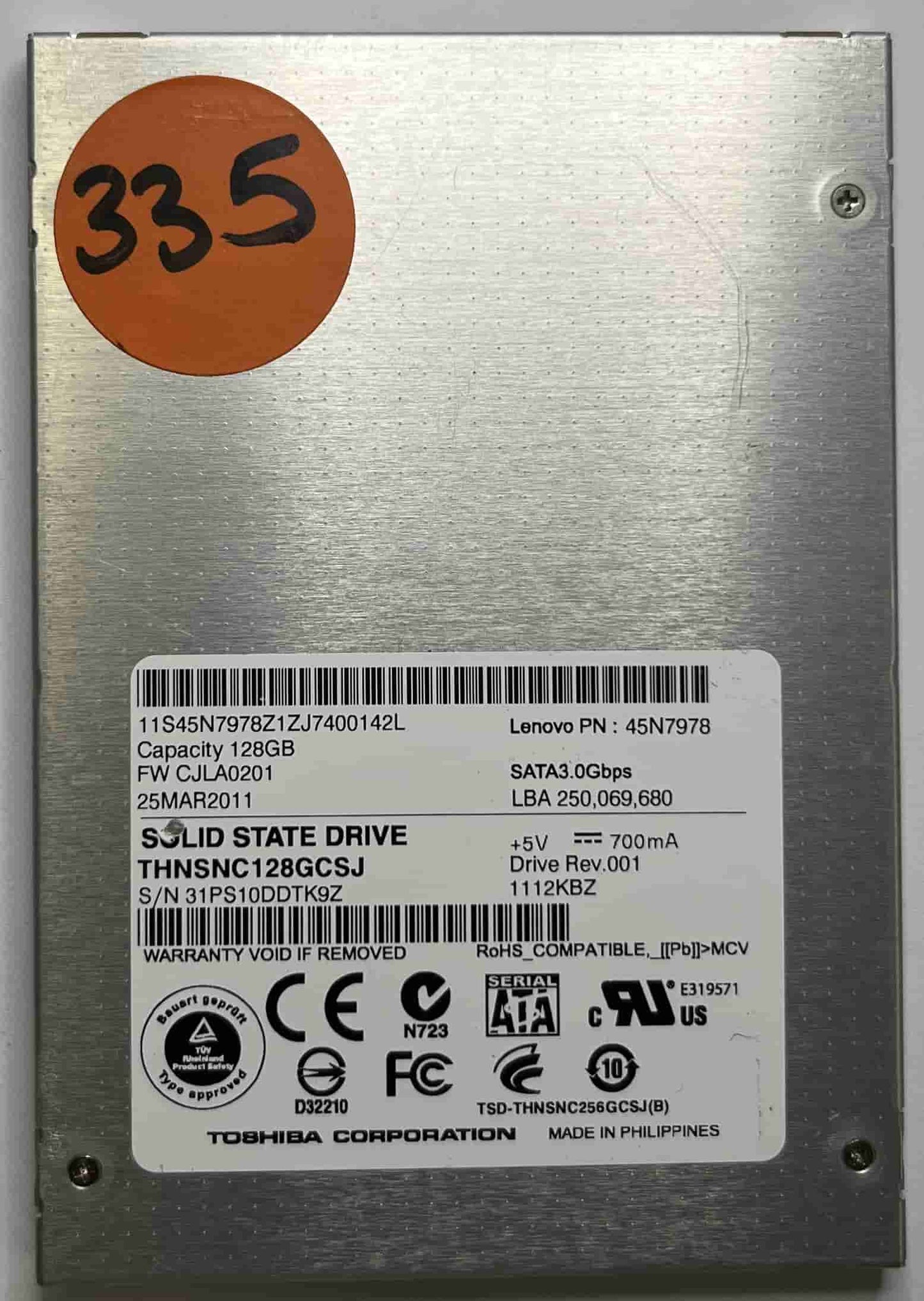 TOSHIBA 45N7978 (335) SSD for Sale