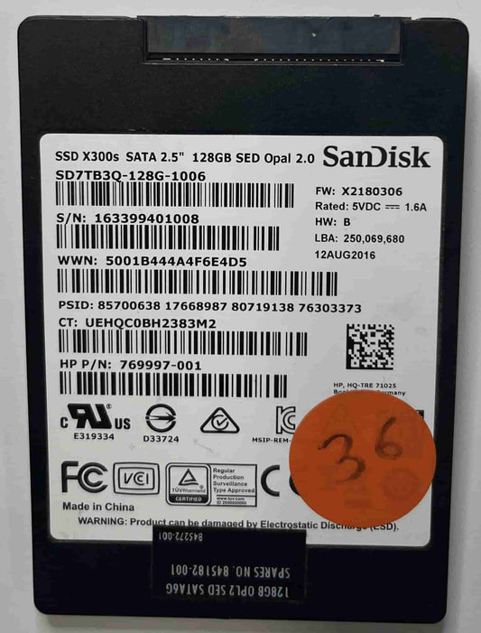 SANDISK SD7TB3Q-128G-1006 769997-001 (36) SSD for Sale