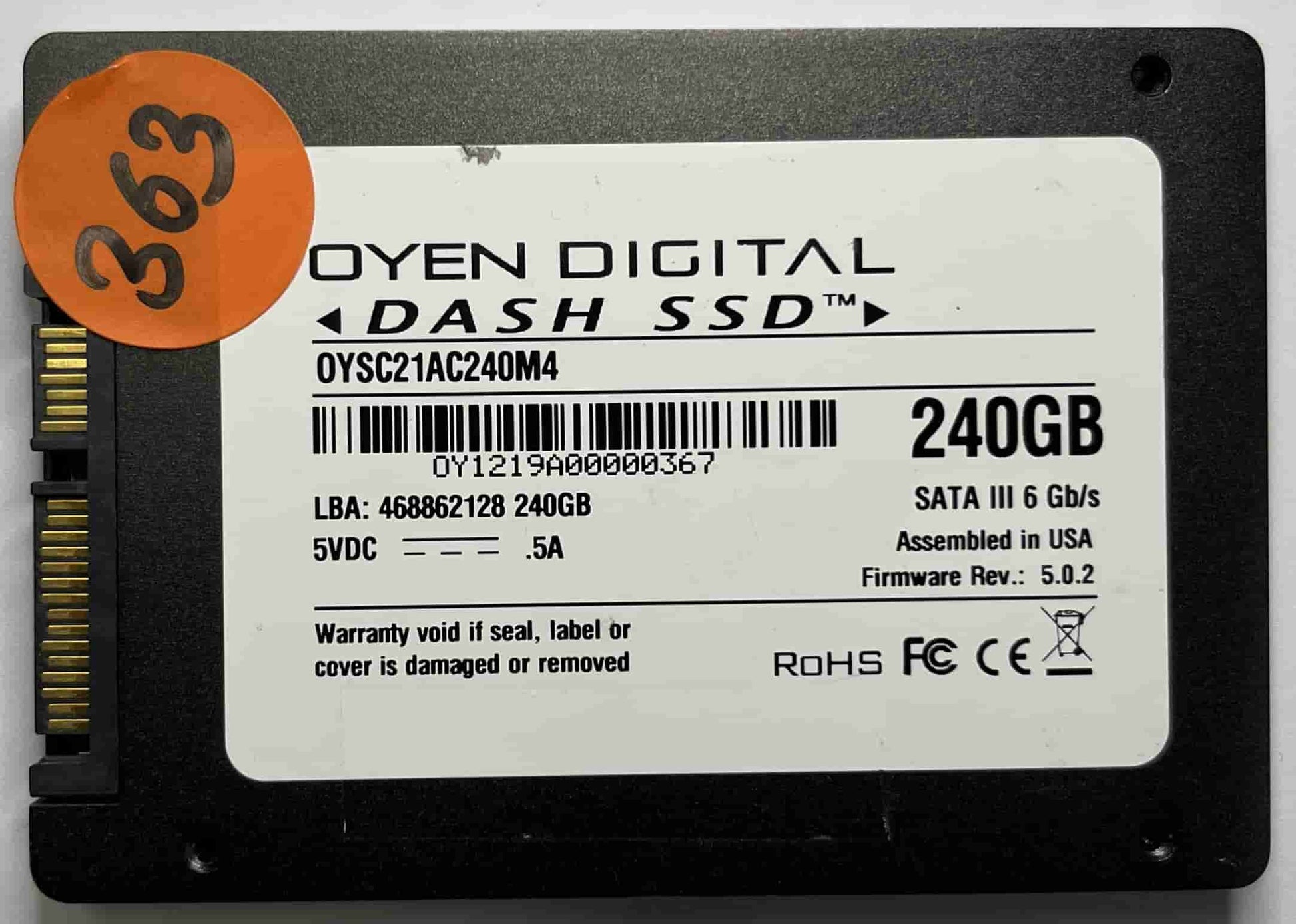 OYEN DIGITAL OYSC21AC240M4 (363) SSD for Sale