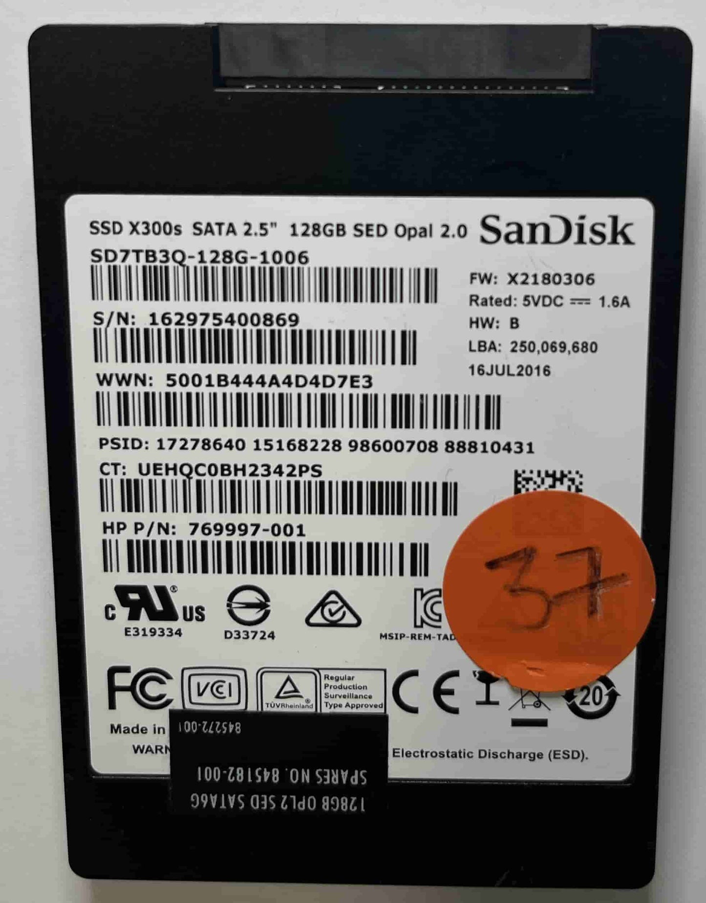 SANDISK SD7TB3Q-128G-1006 769997-001 (37) SSD for Sale