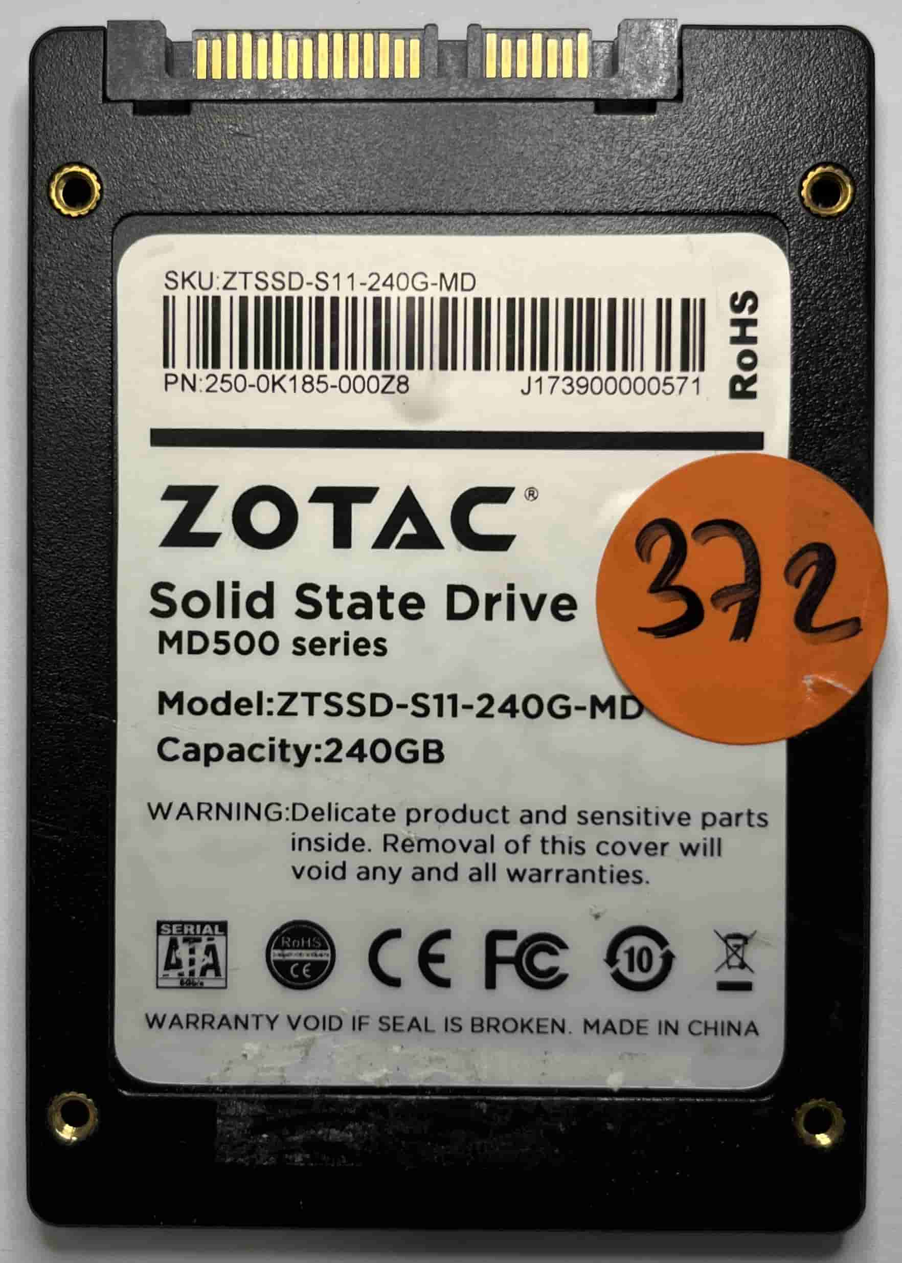 ZOTAC ZTSSD-S11-240G-MD 250OK185000Z8 (372) SSD for Sale