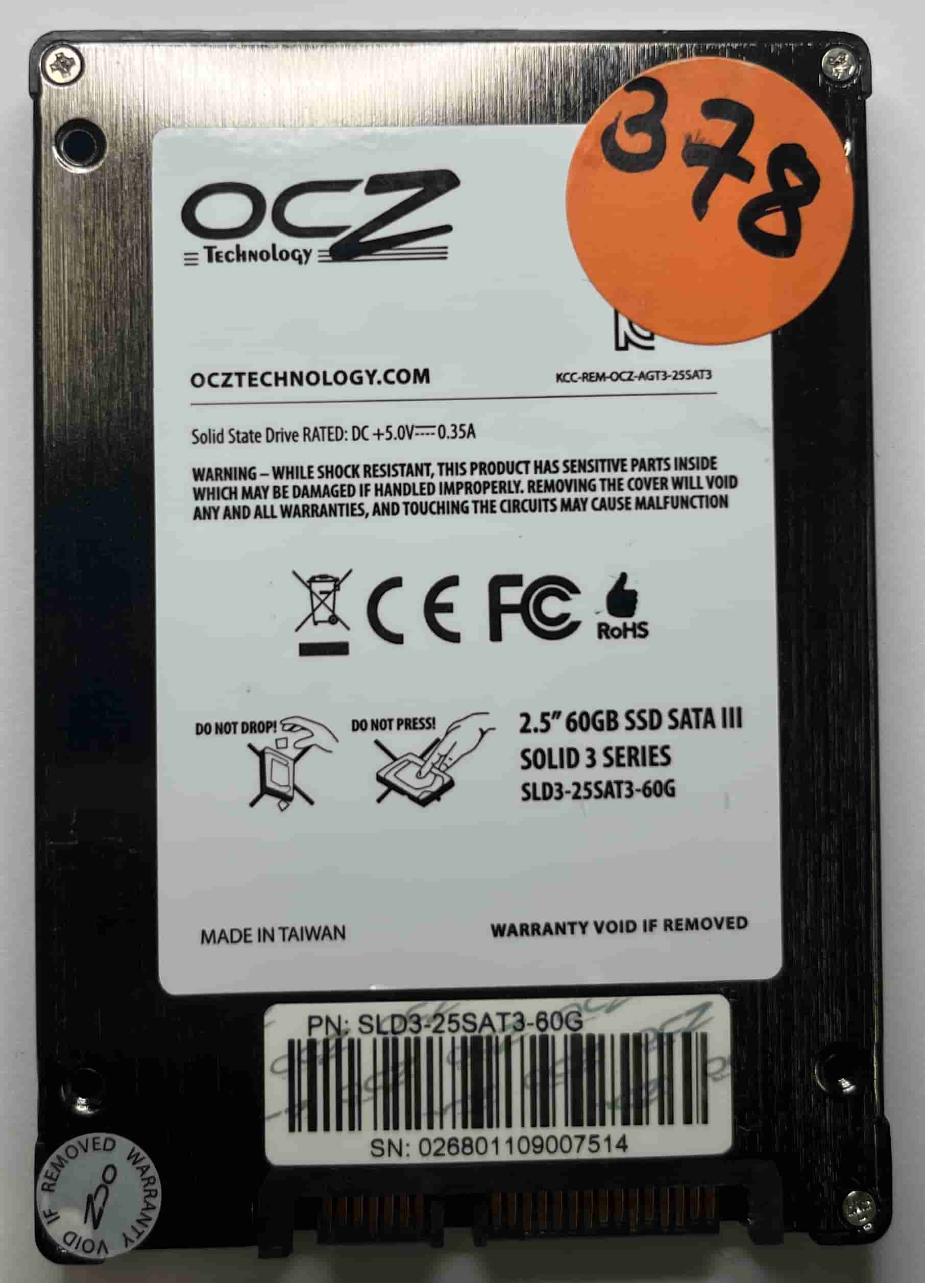 OCZ TECHNOLOGY SLD3-25SAT3 (378) SSD for Sale