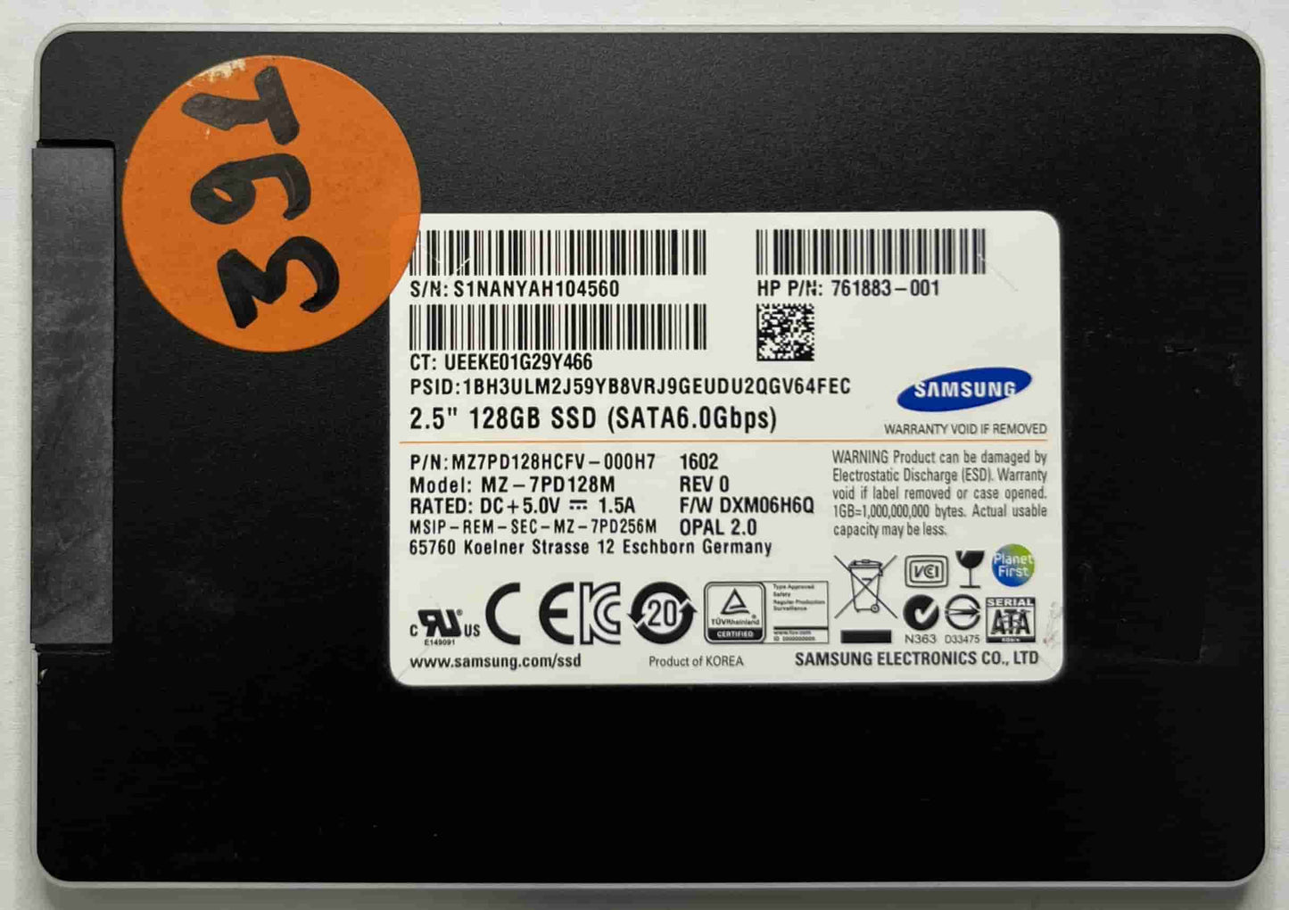 SAMSUNG MZ7PD128M MZ7PD128HCFV (391) SSD for Sale