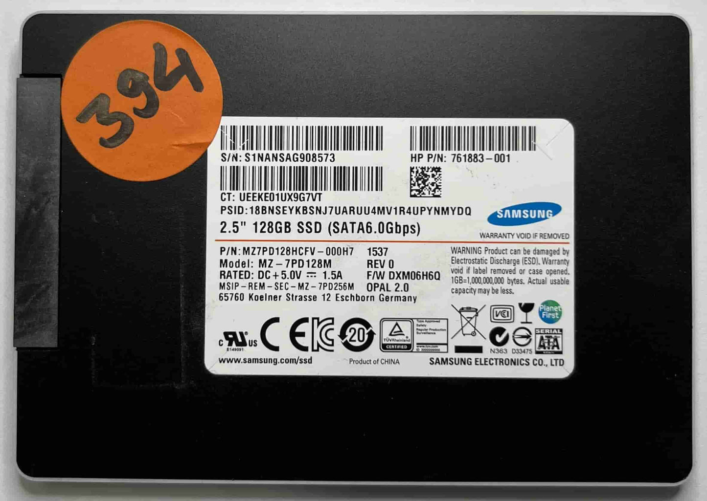 SAMSUNG MZ7PD128M MZ7PD128HCFV (394) SSD for Sale