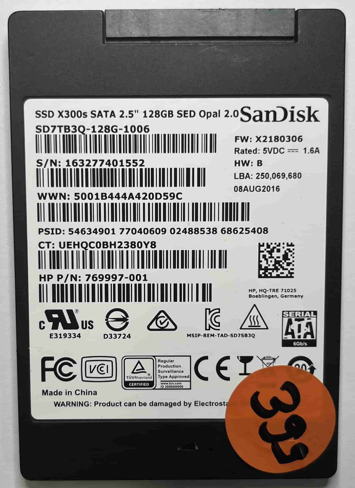 SANDISK SD7TB3Q-128G-1006 769997-001 (399) SSD for Sale