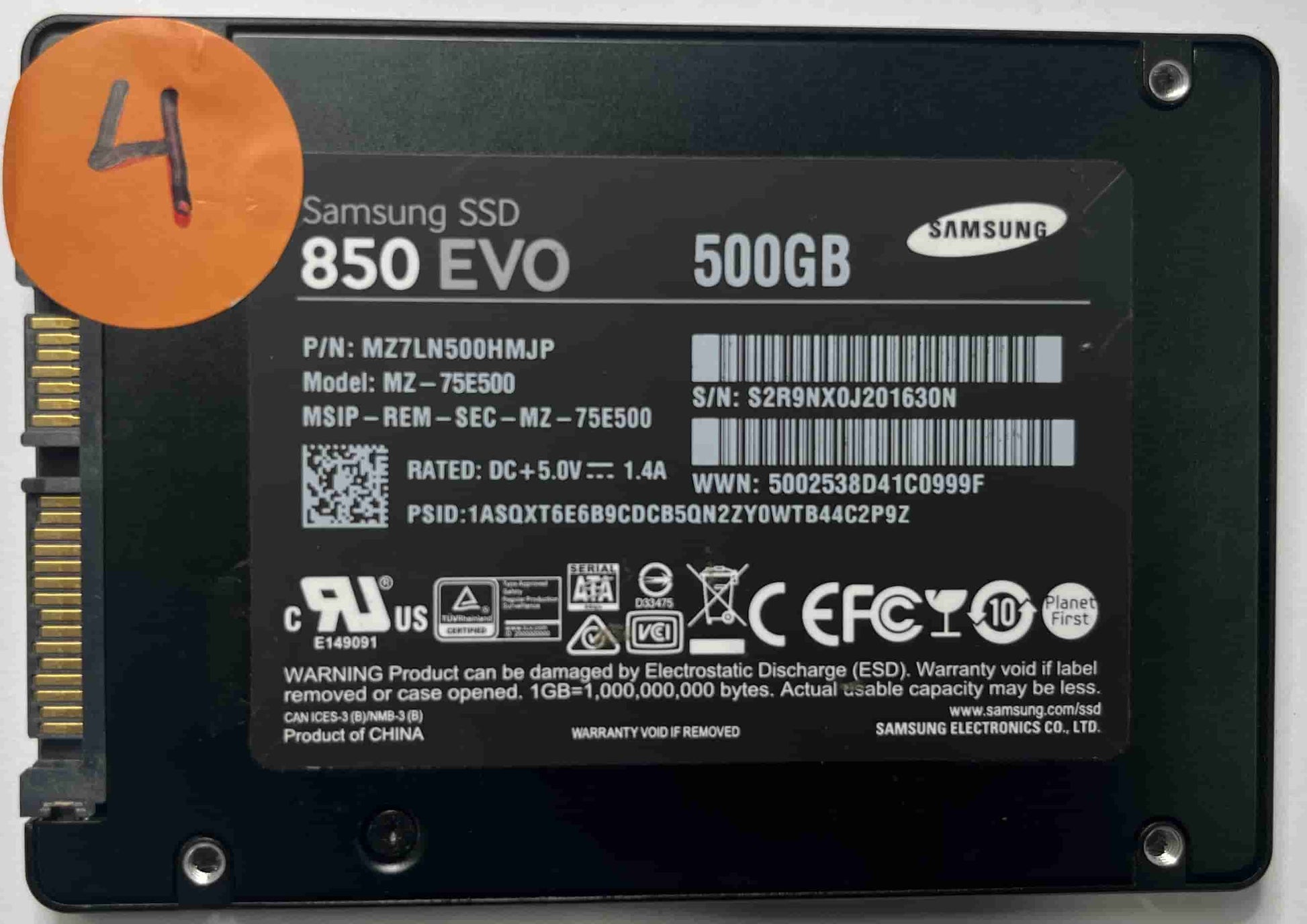 SAMSUNG MZ-75E500 MZ7LN500HMJP (4) SSD for Sale