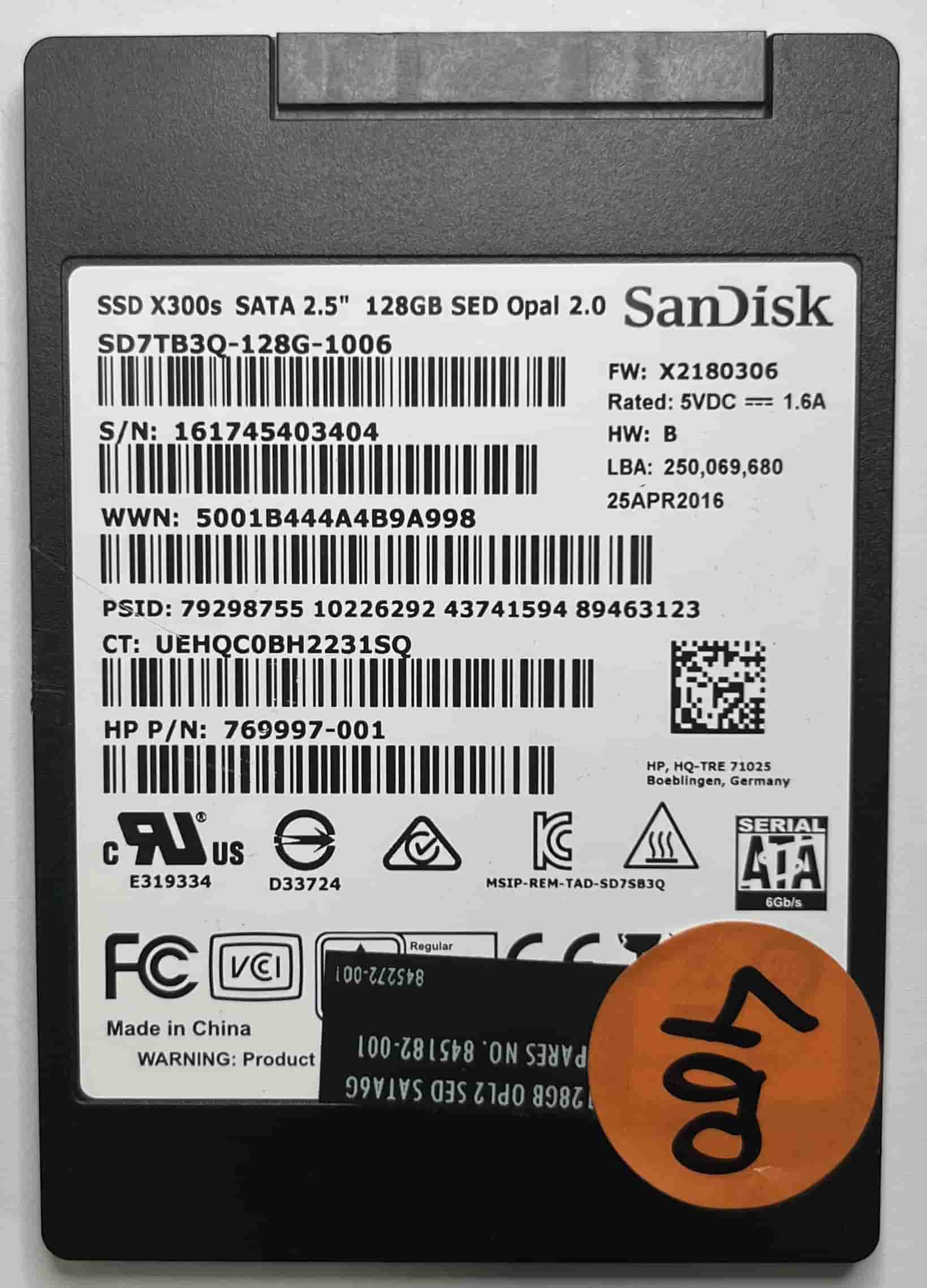 SANDISK SD7TB3Q-128G-1006 769997-001 (400) SSD for Sale