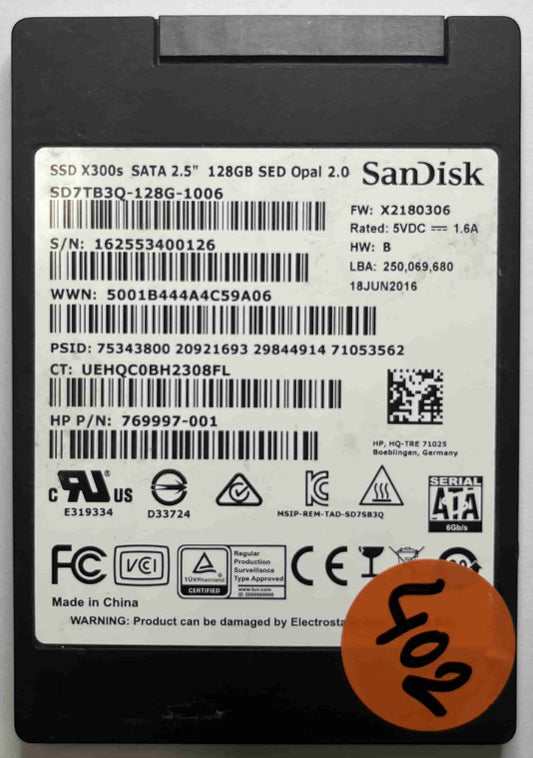 SANDISK SD7TB3Q-128G-1006 769997-001 (402) SSD for Sale