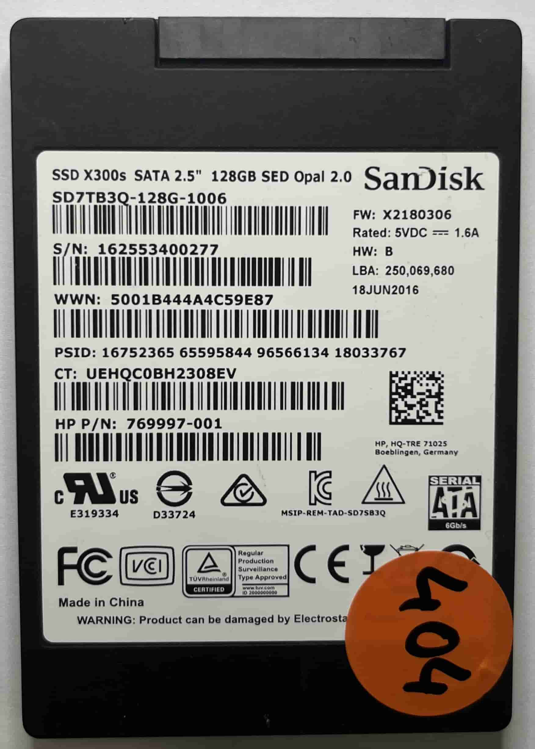 SANDISK SD7TB3Q-128G-1006 769997-001 (404) SSD for Sale