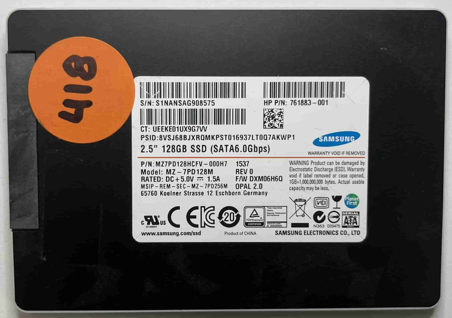 SAMSUNG MZ7PD128HCFV-000H7 (418) SSD for Sale