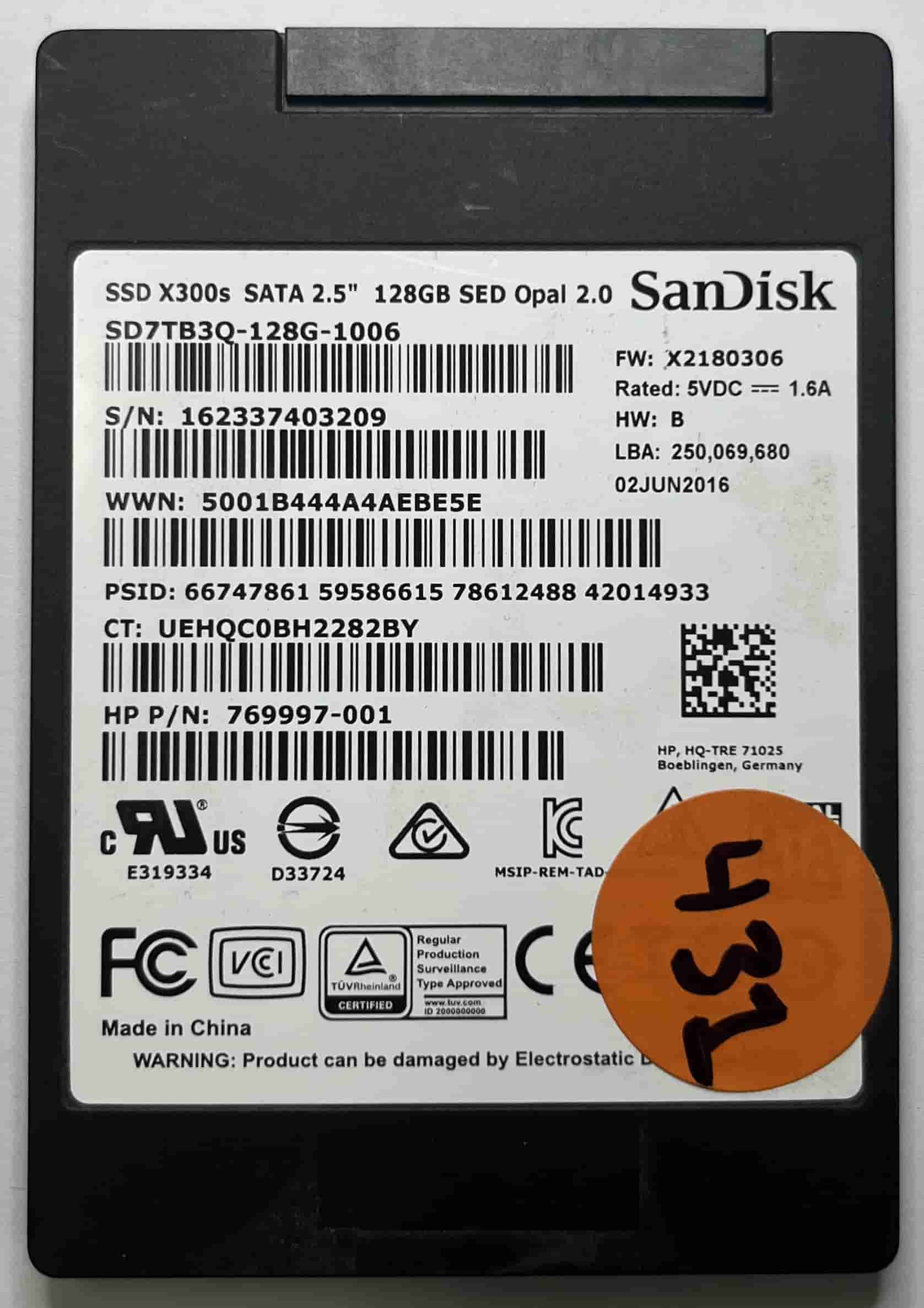 SANDISK SD7TB3Q-128G-1006 (431) SSD for Sale