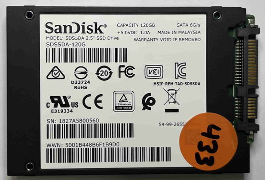 SANDISK SDSSDA-120G (433) SSD for Sale