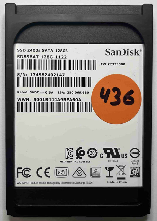 SANDISK SD8SBAT128G1122 (436) SSD for Sale