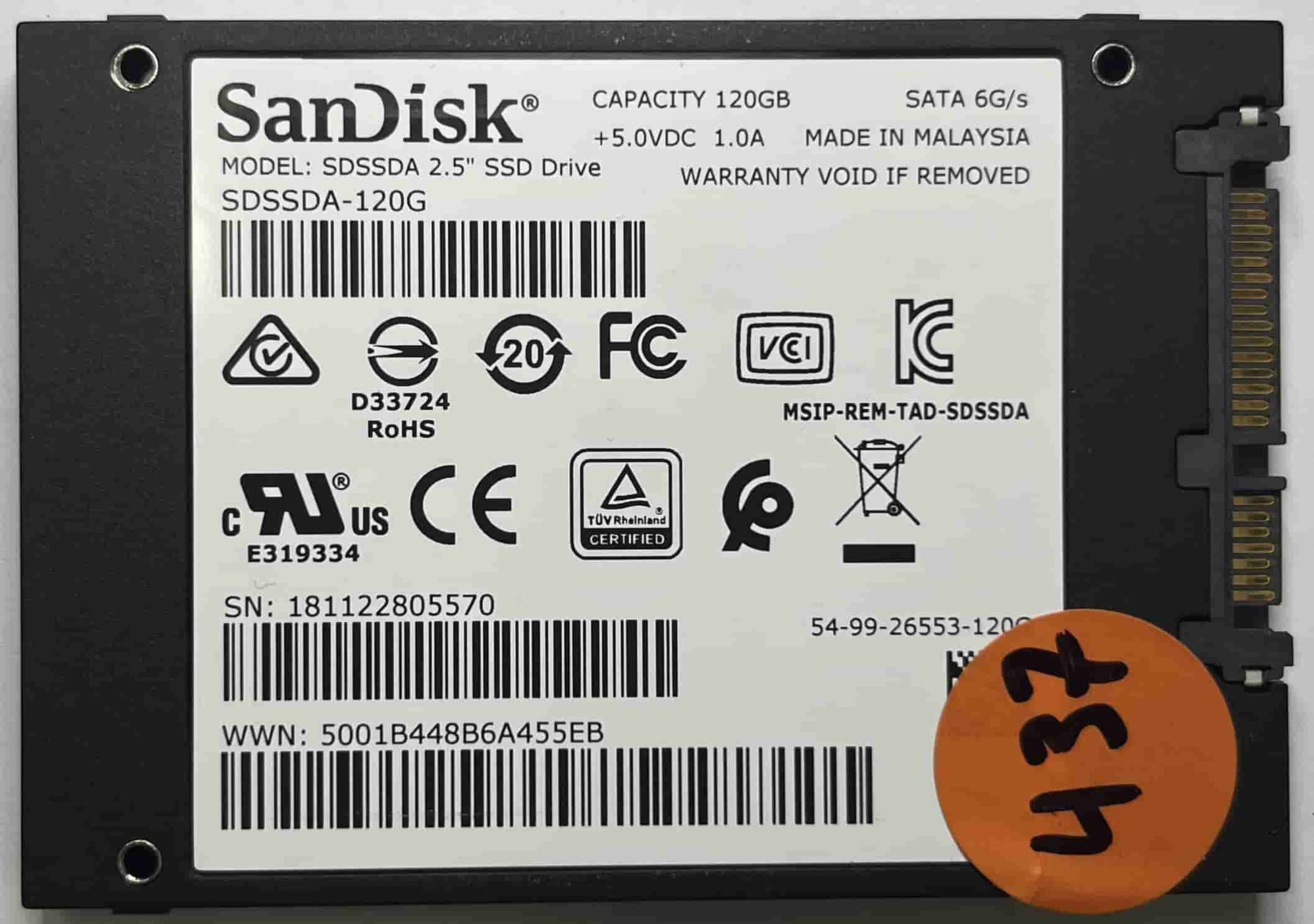 SANDISK SDSSDA-120G (437) SSD for Sale